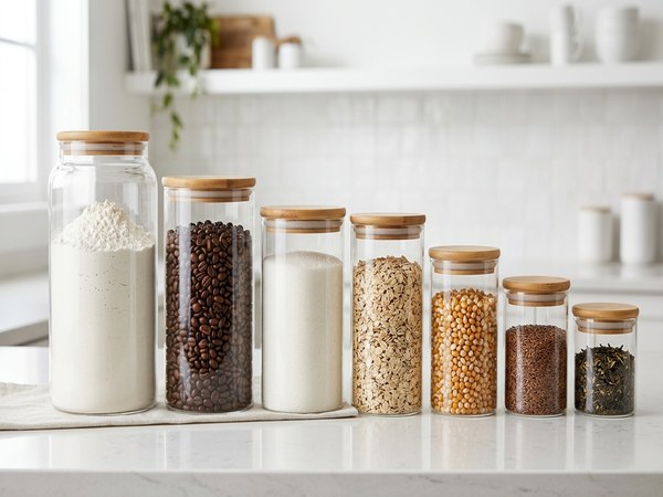 Elegant Glass Kitchen Canisters