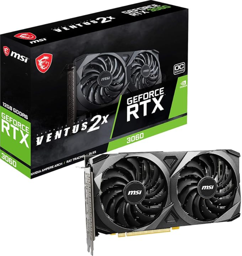 MSI Gaming GeForce RTX 3060 12GB 15 Gbps GDRR6 192-Bit HDMI/DP PCIe 4 Torx Twin Fan Ampere OC Graphics Card